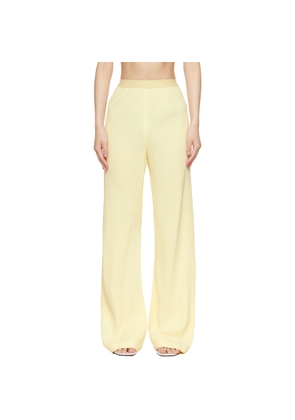 WARDROBE.NYC Beige Crepe Bias-Cut Trousers