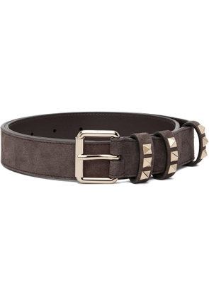 Valentino Garavani Brown Rockstud Suede 30 Belt