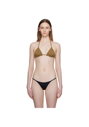 Paloma Wool Brown Sharpie Bikini Top