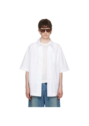AMI Paris White Cotton 'Ami de Coeur' Wide Shirt