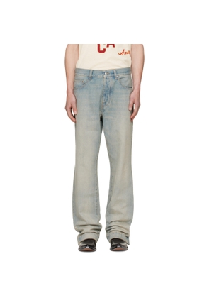 AMIRI Blue Straight Flare Jeans