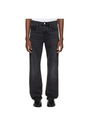 AMI Paris Black Cotton Classic Fit Jeans
