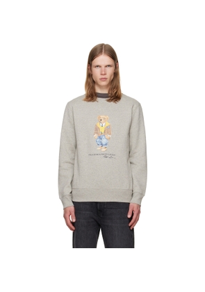 Polo Ralph Lauren Gray Polo Bear Fleece Sweatshirt