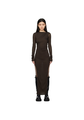 Rick Owens Lilies Brown Jade Maxi Dress