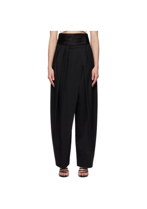 ALAÏA Black Tux Round Wool Trousers