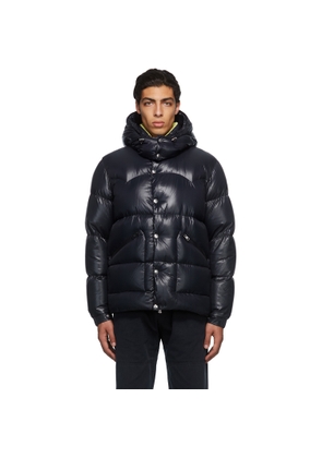 Moncler Navy Logo Down Jacket