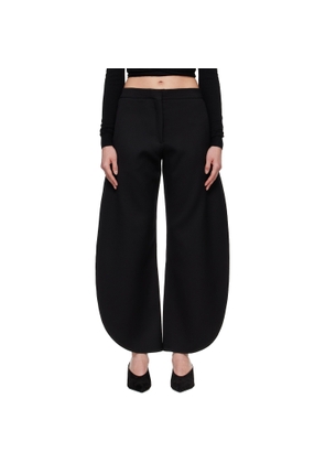ALAÏA Black Petal Wool Trousers