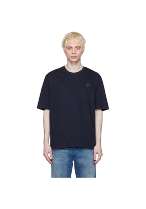 AMI Paris Navy Ami de Cœur T-Shirt