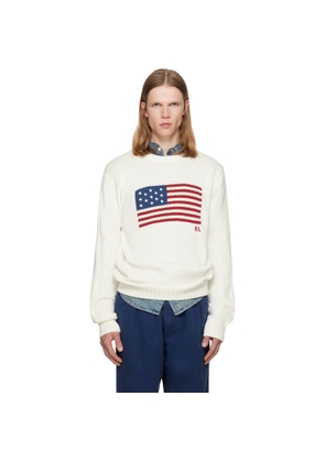 Polo Ralph Lauren White 'The Iconic Flag' Sweater
