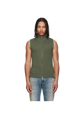 MM6 Maison Margiela Khaki Zip Vest