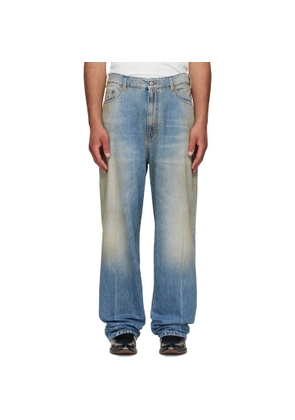 MM6 Maison Margiela Blue Straight-Leg Jeans