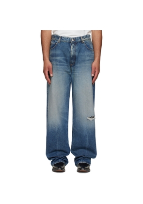 MM6 Maison Margiela Blue Straight-Leg Jeans