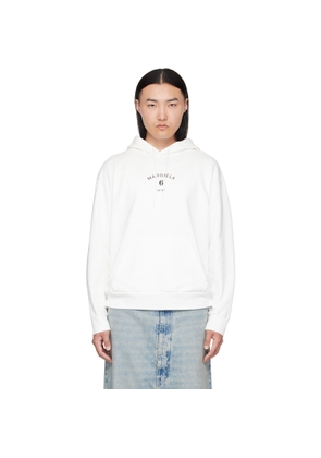 MM6 Maison Margiela White Logo Hoodie