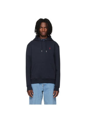 AMI Paris Navy Cotton Ami de Coeur Hoodie