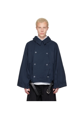 HODAKOVA Navy Double Breasted Upd Jacket