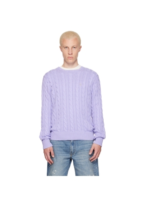 Polo Ralph Lauren Purple Cable-Knit Sweater