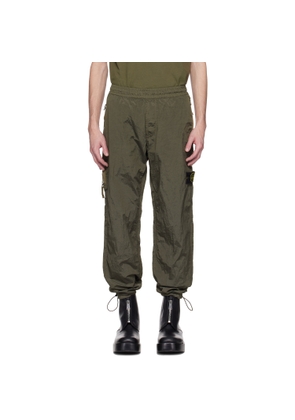 Stone Island Khaki Nylon Metal Econyl Sweatpants