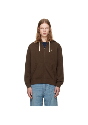 Polo Ralph Lauren Brown Fleece Full-Zip Hoodie