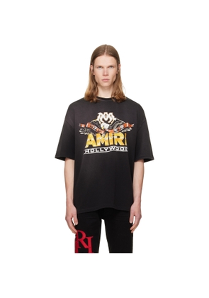 AMIRI Black 'AMIRI Hollywood' Eagle Skate T-shirt