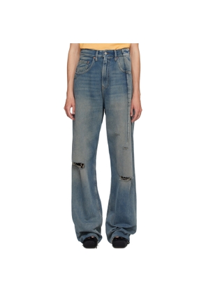 MM6 Maison Margiela Blue Aged Denim Jeans