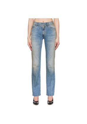 MM6 Maison Margiela Blue Straight-Leg Jeans