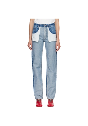 MM6 Maison Margiela Blue Straight-Leg Jeans