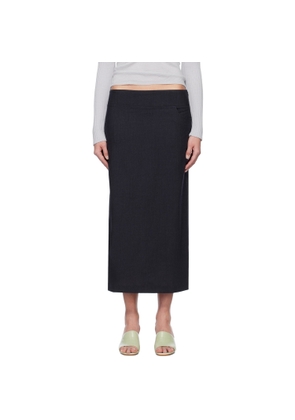 Paloma Wool Navy Olya Maxi Skirt