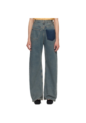MM6 Maison Margiela Blue Back-To-Back Jeans