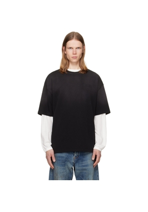 AMIRI Black Bandana Patch Oversized T-shirt