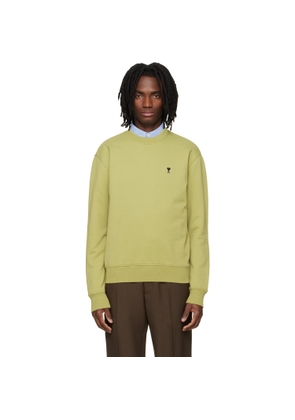 AMI Paris Green Cotton Ami de Coeur Sweatshirt