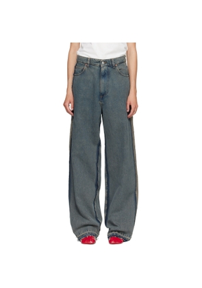 MM6 Maison Margiela Blue 5-Pocket Jeans