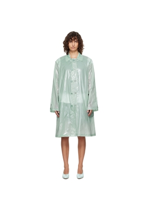 LII Green Gloss Trench Coat