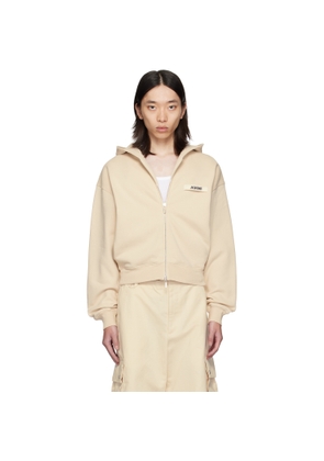 JACQUEMUS Beige La Casa 'Le hoodie Gros Grain zippé' Hoodie