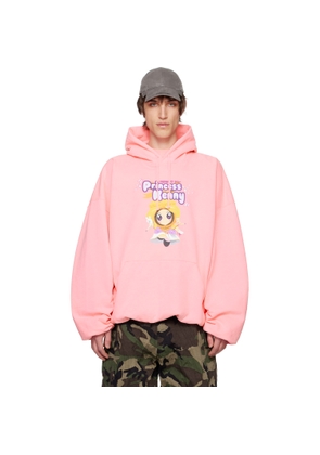 VETEMENTS Pink 'Princess Kenny' Cropped Boxy Hoodie