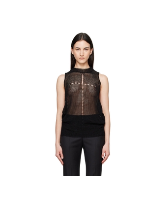 MATIÈRES FÉCALES Black Rivage Knit Tank Top