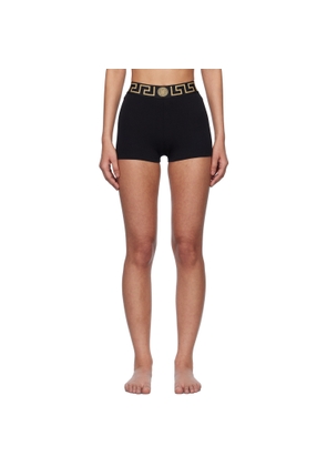 Versace Underwear Black Greca Border Boy Shorts