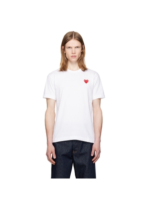 COMME des GARÇONS PLAY White 'Red Heart Emblem' T-shirt