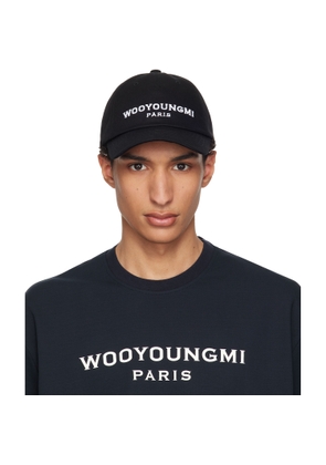 WOOYOUNGMI Black Embroidered Ball Cap