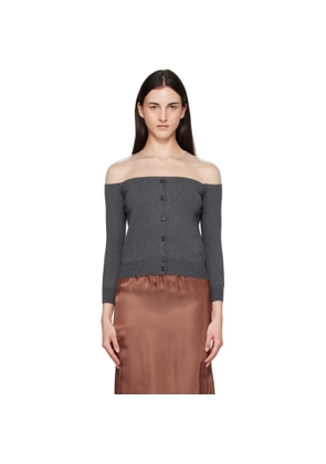 MM6 Maison Margiela Gray Knit Cardigan