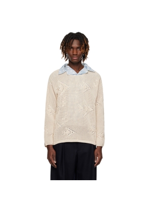 Bode Beige Angel Fish Sweater