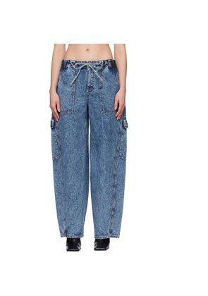 ALAÏA Blue Cargo Jeans