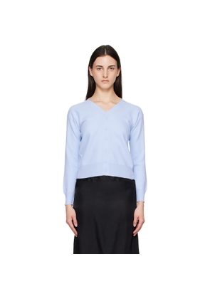 MM6 Maison Margiela Blue Chiffon Overlay Cardigan