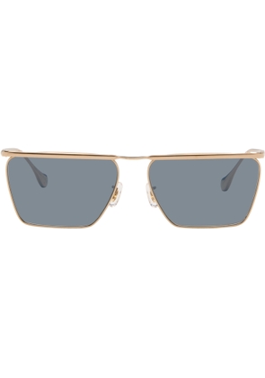 Jil Sander Gold Oliver Peoples 'Edition 2' Wireframe Sunglasses