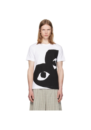 COMME des GARÇONS PLAY White 'Big Black Heart' T-shirt