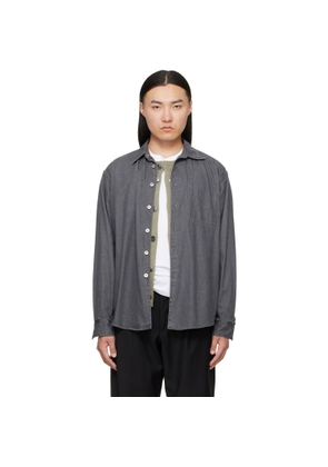 YOKE Gray Vintage Washed Denim Overshirt