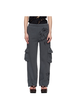 Collina Strada Gray 'Charcoal Daisies' Lounge Pants
