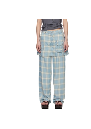 Collina Strada Blue Flannel Cargo Skirtpant