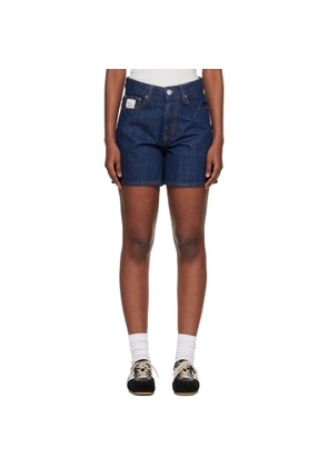 AMI Paris Blue Ami Paris Heritage Cotton Denim Shorts