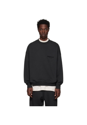Fear of God ESSENTIALS Black Crewneck Sweatshirt