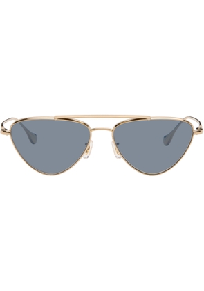 Jil Sander Gold Oliver Peoples 'Edition 1' Aviator Sunglasses